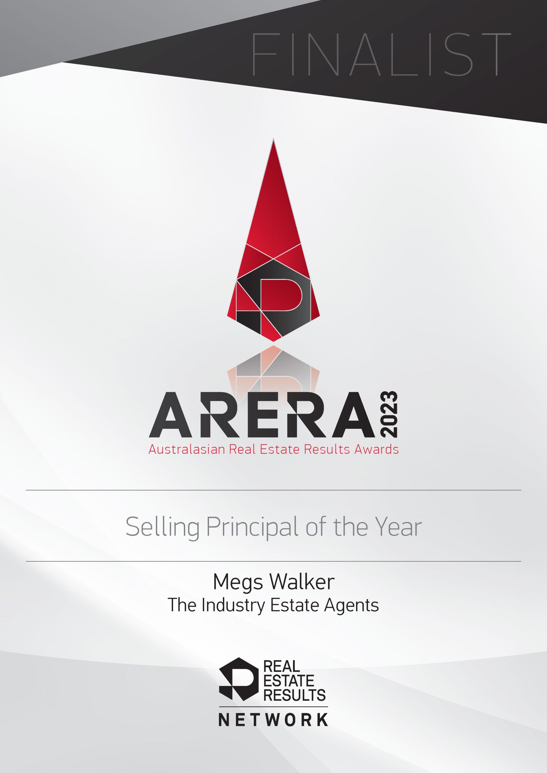 arera23-finalist-certificates-selling-principal-megs-walker-industry